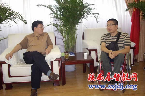 省基督教两会主席、会长王俊牧师会见省肢残人协会主席王延
