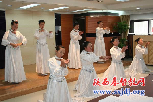 陕西基督教界举办庆祝建国60周年暨三自59周年歌咏座谈会(图7)